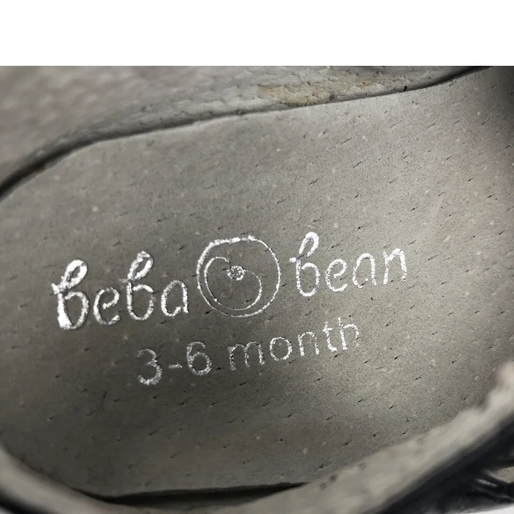 Beba Bean Infant Black Patent Mary Janes Sz 3-6 Mo